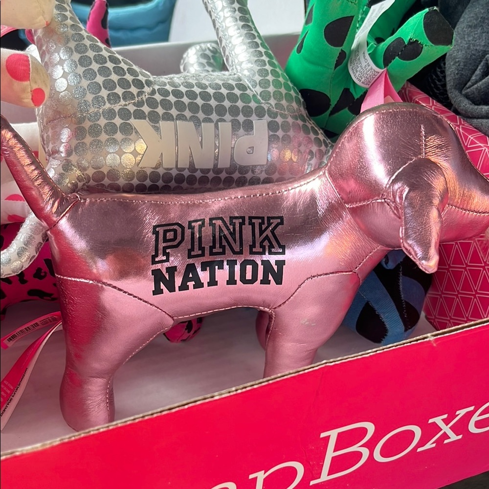 PINK Victoria's Secret Metallic Pink Dog